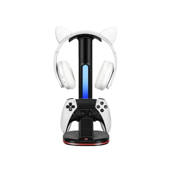 skirta PS5 rankenai ir ausinių doko valdikliui, įkrovimo stotelei USB įkroviklis, skirtas PS5 žaidimų pulto įkrovimo doko vairasvirtės įkrovikliui