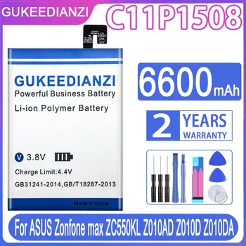 GUKEEDIANZI baterija C11P1508 skirta ASUS Zenfone Max 5000Z C550KL ZC550KL Z010AD Z010DD Z010D Z010DA 6600mAh Telefono baterija