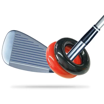 Golfo svorio žiedas Raudonas juodas apvalus svorio galios sūpynės žiedas golfo lazdoms Apšilimo įrankis Golfo praktikos treniruočių reikmenys