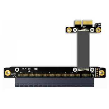 30cm 40cm 50cm 60cm PCI-E Gen3.0 nuo 1x iki 16x stovo kabelio PCI-Express PCI-E X16 prailgintuvo dešinės kampuotos alkūnės dizainas
