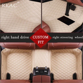 RKAC Custom fit right hand drive automobilių grindų kilimėliai AUDI A1 A3 A4 A5 A6 A7 A8 Q3 Q5 Q7 A4L A6L A8L S5 TT automobilių stilius