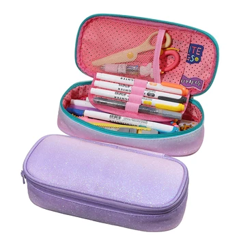 Pieštuko krepšys Kūrybinis kanceliarinių prekių krepšys Užtrauktukas Paprastas mažas mielas vidurinės mokyklos mergaičių paketas