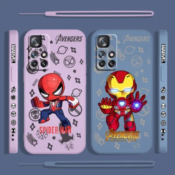 Marvel SpiderMan Groot, skirtas Redmi K50 K40 K30 K20 10C X 9C T AT A 8A 7A Gaming Pro Plus Liquid Left Rope telefono dėklas