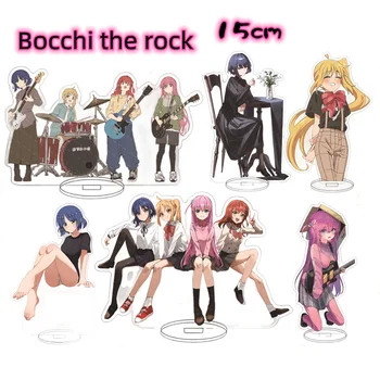 2023 Mados anime Bocchi The Rock Girls Stand Model Plate Gotou Hitori Ijichi Nijika Yamada Ryo Kita Ikuyo Standee Laikiklis 15cm