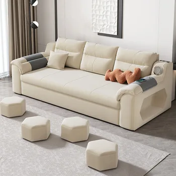 Sandėliavimas Šeimos svetainė Sofos Lova Klasikinio dizaino konvertuojama sofa Šiaurės šalių daugiafunkciniai 