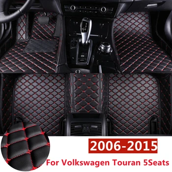 SJ Full Set Custom Fit for Volkswagen VW Touran 5Seats Automobilių grindų kilimėliai Front & Rear FloorLiner Styling Auto Parts Carpet Pad