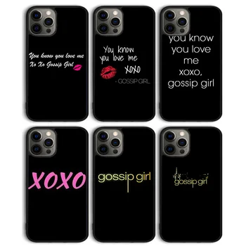 GOSSIP GIRL XOXO citatos telefono dėklo galinis dangtelis iPhone 15 SE2020 14 13 11 12 Pro Max mini XS XR X 8 Plus 7 6S Shell Coque