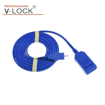 V-LOCK ESU plokščių kabelis su 2 mm kaiščiu vienkartinei bipolinei plokštelei ir monopolinei plokštei 5vnt pakavimui