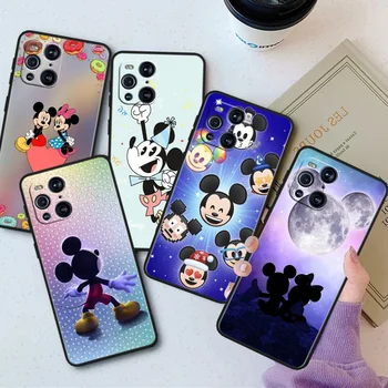 MicMickey Mouse Cute Smart Phone Case for OPPO Find X5 X3 X2 K10 F21S F21 F9 F7 F5 Neo Pro Lite Black Silicone Soft Cover