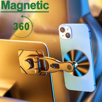 Magnetinis automobilinio telefono laikiklio stovas 2023 m. Naujas stalas Notbeook Rotaible Magnet Smart Phone sulankstomas laikiklis, skirtas iPhone Samsung Xiaomi