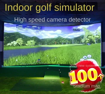 Vidaus golfo simuliatoriaus įranga Importuotas didelės spartos fotoaparatas HD 3D vaizdas