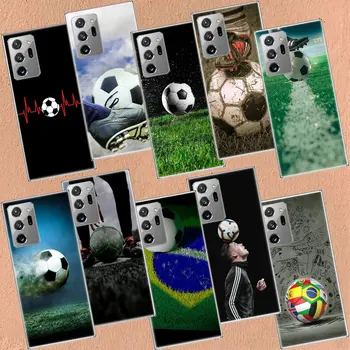 futbolo futbolo kamuolio dizaino telefono dėklas, skirtas Galaxy Note 20 Ultra 10 9 8 Samsung S10 Lite 2020 A9 A8 A7 A6 J8 J6 J4 Plus S6 Edge C