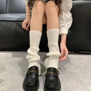 Moterys Megztos kojos Šileriai Studentės Merginos Harajuku Kojų dangtelis Vidurinės vamzdelio kojinės