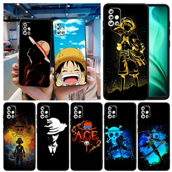 Cool Anime One Piece, skirtas Samsung A53 A52 A33 A32 A51 A71 A21S A13 A73 A50 A22 A23 A03 A72 A54 A12 A05 A15 5G Juoda Telefono dėklas