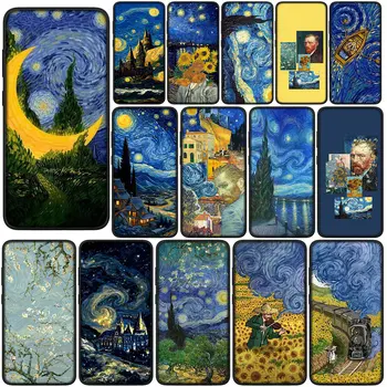 Starry Night Van Gogh tapybos viršelio telefono dėklas, skirtas Xiaomi Poco X3 NFC X4 M2 M3 M4 Pro M5 F3 X2 C40 GT Funda minkštam korpusui