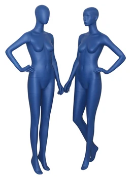 Naujos spalvos moteriška mėlyna manekenė Manichino patelė pritaikyta pardavimui