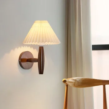 Modernus minimalistinis LED plisuotas skėtinis sieninis šviestuvas Dekoras namų studijoms Miegamojo lova Vintažiniai žvakidės montuojamas apšvietimas