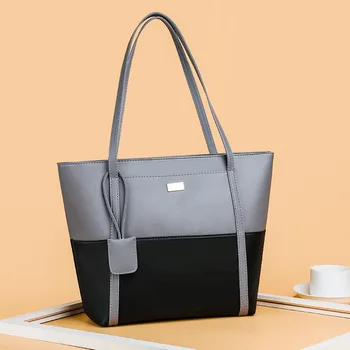 Minkštas odinis didelis krepšys, nauja korėjietiška versija, paprasta sujungiama rankinė, didelės talpos krepšys per petį, krepšys, moteriškas krepšys