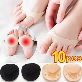 Care Pain For Absorbs Trinkelės Pirštai 5pairs Forefoot Five Heels Inserts Women Half Socks Pad Invisible High Invides Shock Foot Toe