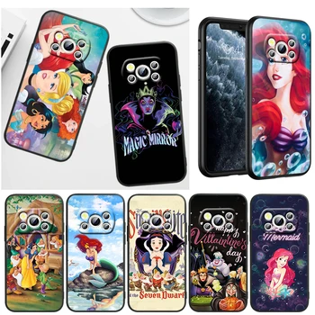 Princesė Ariel Disney skirta Xiaomi Poco M4 X4 GT X3 F3 GT M3 C3 NFC M2 F2 X2 F1 Pro Mi Mix3 silikoninis juodas telefono dėklas