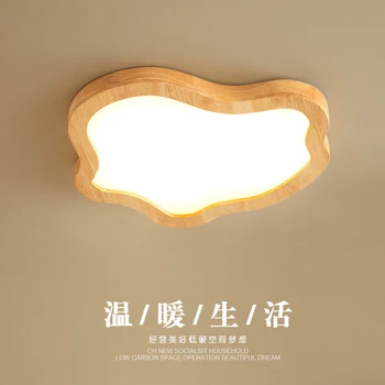 Modernus LED lubų šviesus medžio grūdas auksinis vienas šviesus Šiaurės šalių namų dekoro apšvietimas virtuvė miegamasis vonios paviršius lubų šviestuvas