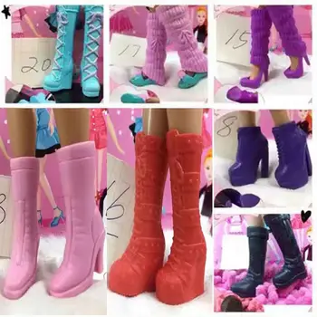 Plastikiniai lėlių batai 9 stilių aksesuarai Hero Dolls Batai Spalvingas pėdos ilgis 2,2cm ilgio kelių batai 30cm lėlės/1/6 Bjd lėlės