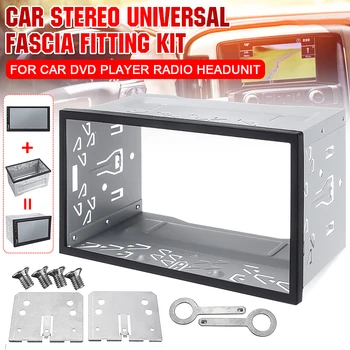 2Din Stereo radijo narvelio rėmo blokas Universalus radijo DVD grotuvas Fascia panelės plokštės dėklas Garso brūkšnio tvirtinimo rėmas 80x110x100mm