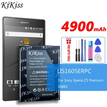 Kikiss LIS1605ERPC telefono baterija SONY Xperia Z5 Premium Z5P Dual E6883 E6853 E6833 Mobiliųjų telefonų pakaitinės baterijos
