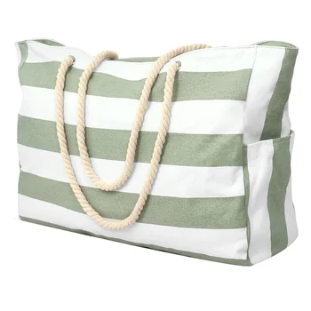 paplūdimio krepšys, plaukimo krepšys, vandeniui atsparus paplūdimio krepšys, baseino krepšys, paplūdimio krepšys, pirkinių krepšys, sulankstomas krepšys per petį žalia